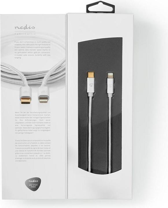 Immagine prodotto Nedis Cavi USB USB 2.0 | Apple Lightning 8 pin | Connettore USB-C tis | 480Mbps | Dorato 2,00m | rotondo (2 m, USB 2.0, 18 W)