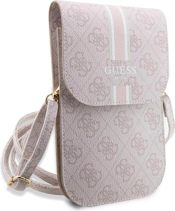 Immagine prodotto Guess Borsa telefonica con strisce stampate in PU 4G - rosa