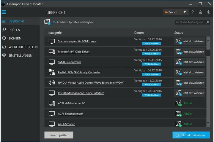 Produktbild Ashampoo Driver Updater ESD, Vollversion, 3 PC, 1 Jahr (1 User, 12 Monate)