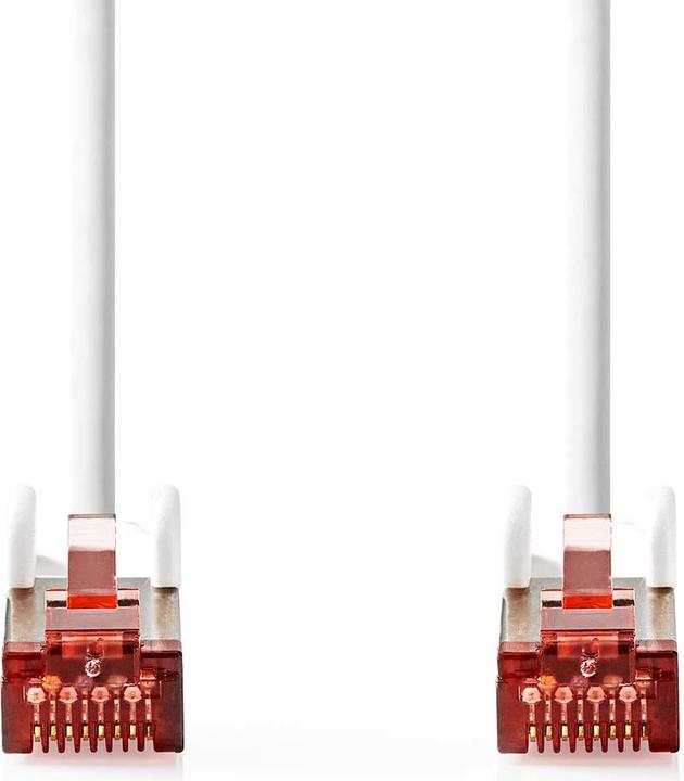 Produktbild Nedis Cat 6a Kabel | S/FTP | RJ45 Stecker | RJ45 Stecker | 0.50 m | Snagless | Rund | LSZH | Weiss | (S/FTP, CAT6a, 0.50 m)