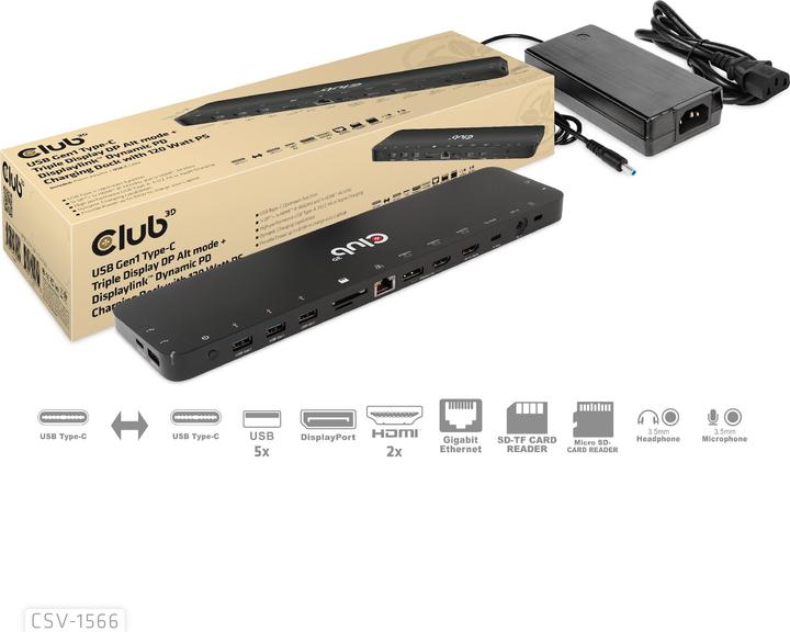 Productafbeelding Club 3D CSV-1566 (USB-C, 4 Havens)