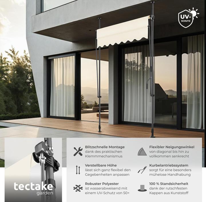 Produktbild tectake Klemmmarkise (1.50 m)
