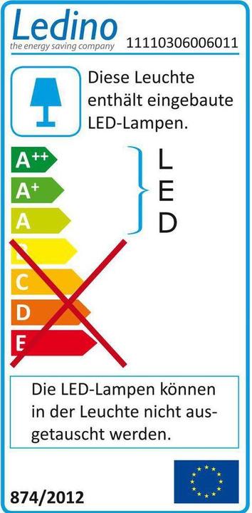 Energy Label Ledino LED spotlight Charlottenburg (2700 lm, IP65)