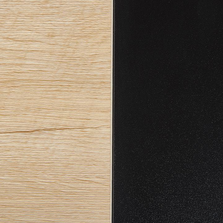 Image du produit Beliani Bureau noir / bois clair 100 x 48 cm 2 tiroirs HARPER (100 x 48 cm)