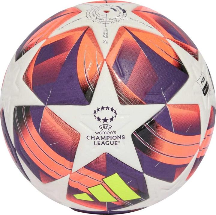 adidas Piłka nożna W UCL Pro biało-fioletowo-różowa IS7437 5 (5)