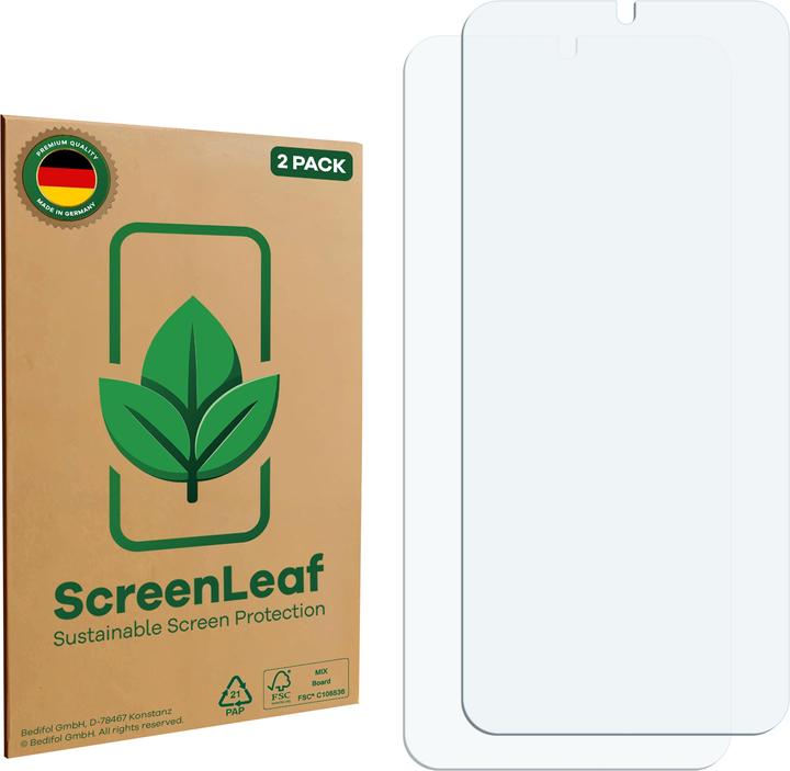 Actual product image ScreenLeaf Screen Protector sustainable Screen Protection, clear, anti-scratch (2 Piece, Umidigi G100)