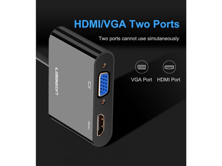 Produktbild Ugreen HDMI auf HDMI / VGA Adapter mit Audio (HDMI, 3 cm)