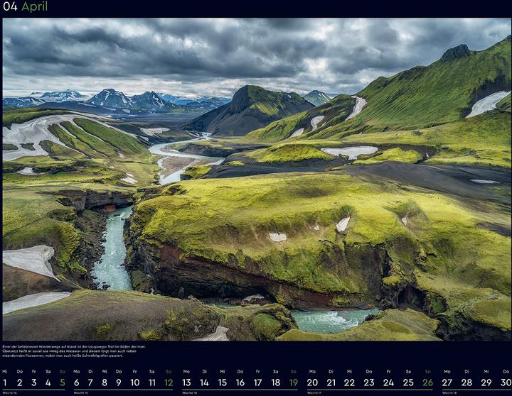 Produktbild Island - Wandkalender 2026 (60 x 45 cm, Harter Einband, Deutsch)