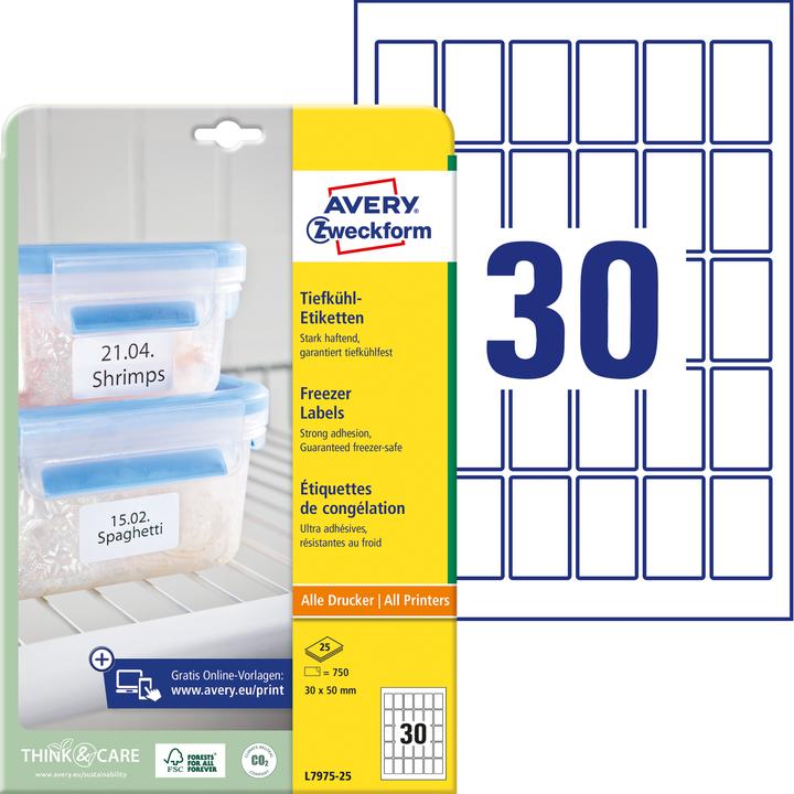 Productafbeelding Avery Etiketten voor diepvriesvoedsel