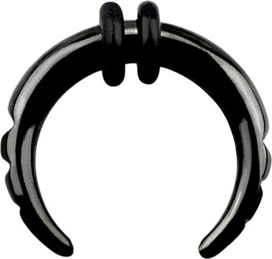 Actual product image Star Piercing Expanding sickle black with 3 notches (without brass)