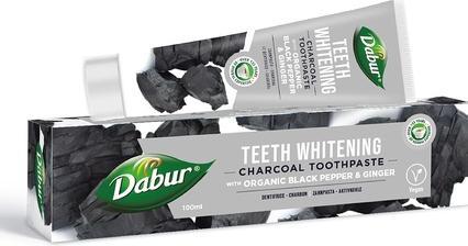 Actual product image Dabur Teeth Whitening Charcoal Toothpaste with Organic Black Pepper & Ginger 100ml (100 ml)