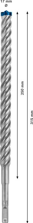 Produktbild Bosch Professional Zubehör EXPERT SDS plus-7X Hammerbohrer, 17 x 250 x 315 mm (17 Millimeter)
