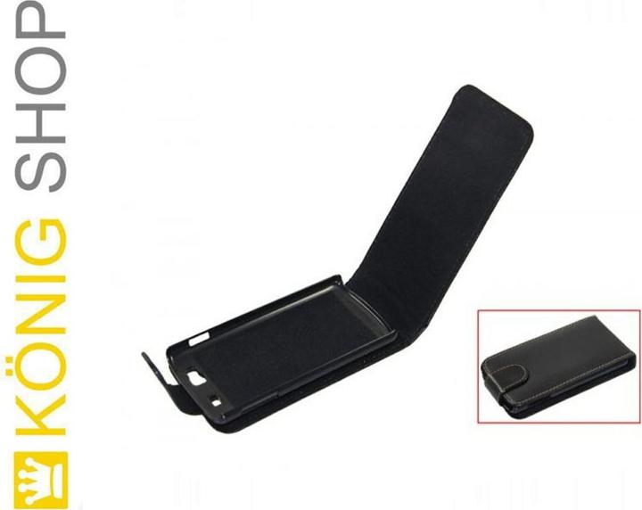 Produktbild König Design Tasche Flip für Samsung S8600 Wave 3 schwarz (Samsung S8600 Wave 3)