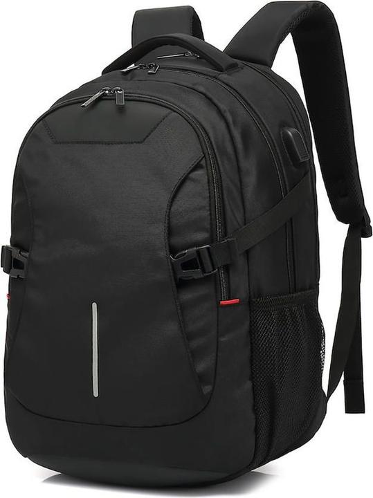 Global, backpack 15.6", black, with USB charging port (0.27 l)