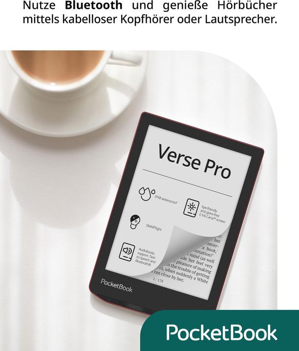 Productafbeelding PocketBook Vers Pro (6", 16 GB, Azuurblauw)