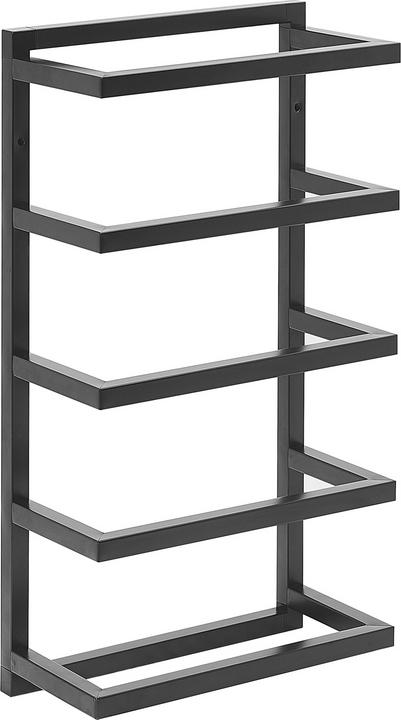 Productafbeelding Beliani Handdoekbeugel staal zwart 31 x 57 cm 5 armen CINTRA