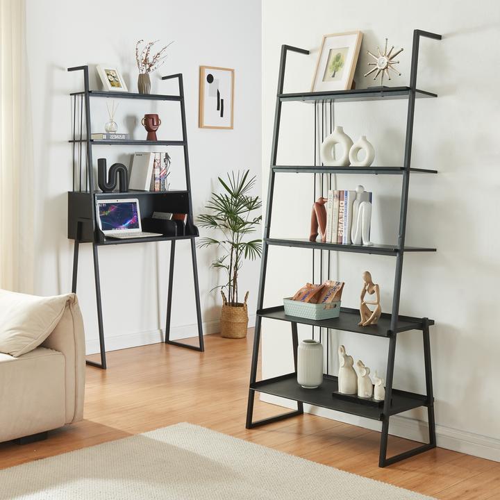 Produktbild En.Casa Möbelset Storfjord 2-tlg. 1x Schreibtisch, 1x Leiterregal