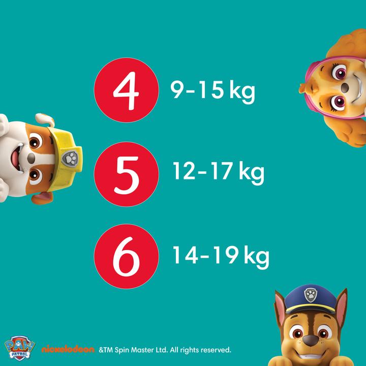 Immagine prodotto Pampers Pantaloni Baby-Dry Paw Patrol (Dimensione 5, Pacco trasportabile, 22 Pezzo/i)