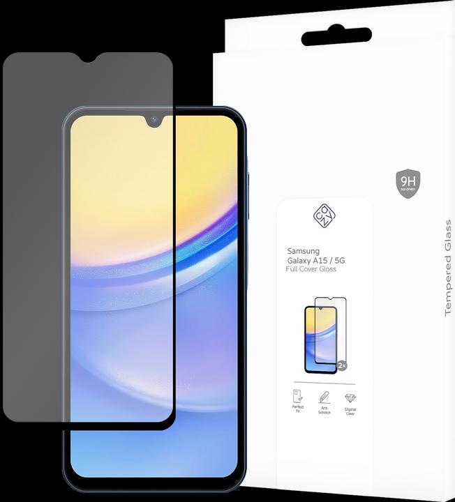 Produktbild Cazy Schutzglass Kompatibel mit Samsung Galaxy A15 / A15 5G - Tempered Glass Volle Abdeckung - - 2 Stück (2 Stück, Samsung Galaxy A15 5G, Samsung Galaxy A15)