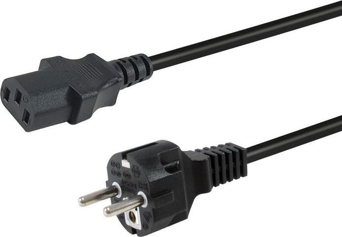 Produktbild equip Netzkabel Anschl. C18 -> Schukon. 180°gew. sw (3 m)