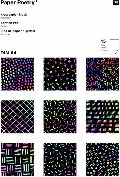 Actual product image Rico Design Scratch paper block rainbow.A4.500044 (1 x)