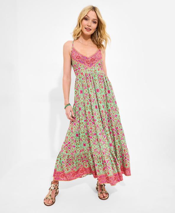 Actual product image Joe Browns Petite Border Print V-Neck Strappy Maxi Dress