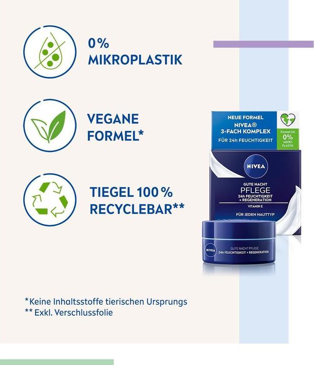 Productafbeelding NIVEA Goede nachtverzorging 24 uur hydratatie + regeneratie (50 ml, 24h crème)