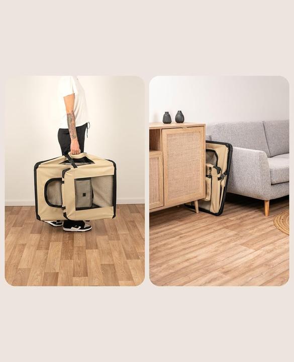 Produktbild Dibea Hundetransportbox (Hund, Katze, Waschbar, Atmungsaktiv, Abschliessbar, Faltbar)
