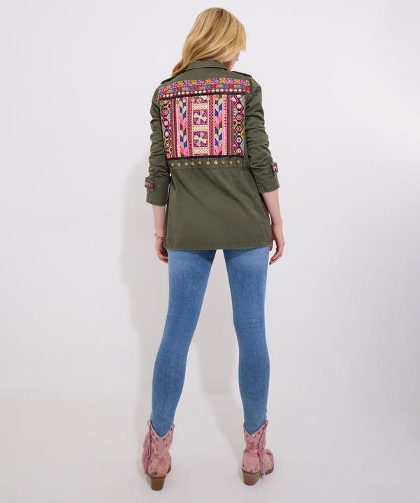 Actual product image Joe Browns Embroidered Oversized Khaki Jacket (42)