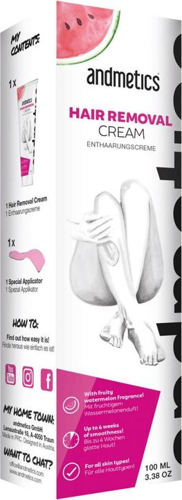 Actual product image Andmetics - Hair Removal Cream Women (100 ml, 1 x, 100 g)