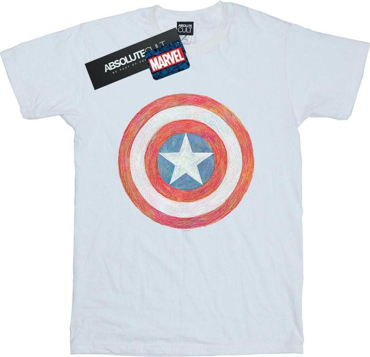 Captain America Sketched Shield TShirt (S)