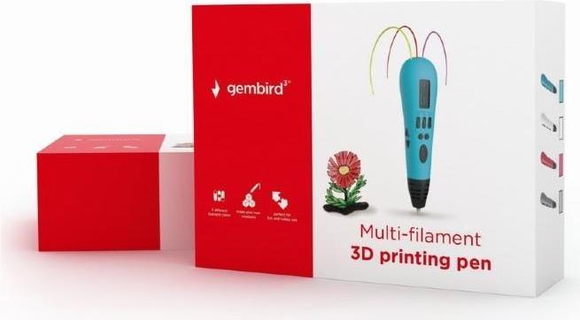 Actual product image Gembird 3DP-PEND3C-01 Multi-filament 3D printing pen, ABS / PLA filament, blue