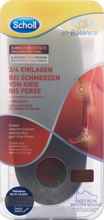 Scholl In-Balance ¾ insoles for pain from knee to heel