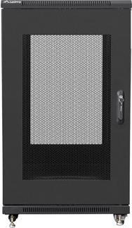 Productafbeelding Lanberg SZAFA INSTALACYJNA RACK STOJĄCA 19" 22U 600X800 CZARNA DRZWI PERFOROWANE (FLAT PACK) (22 HE, 19 inch rek)