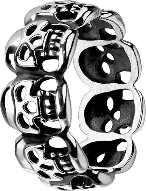 Star Piercing Ring silber aus Schädeln (Chirurgenstahl 316L, ohne Messing)