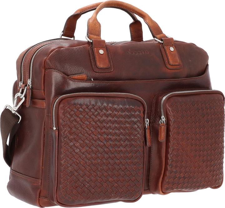 Actual product image Bugatti Woven briefcase leather 48 cm