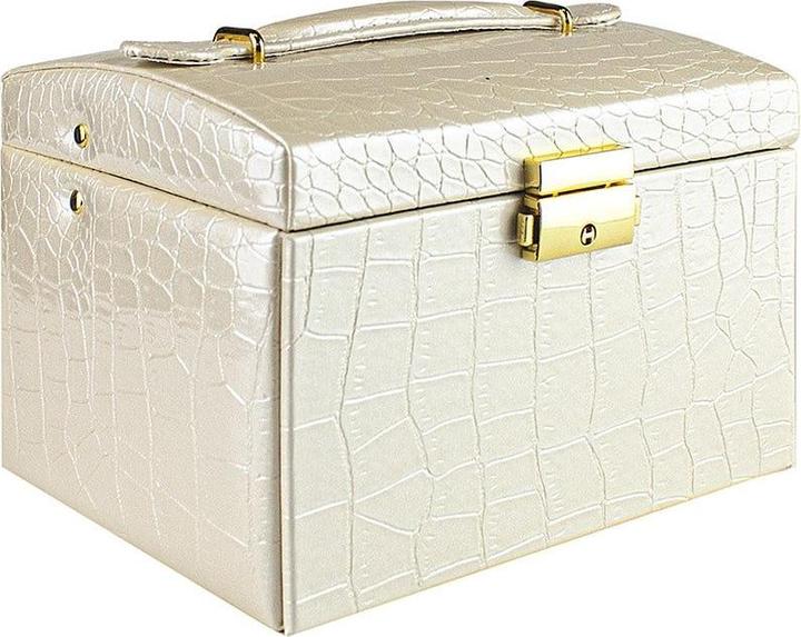 Actual product image JTI Jewellery box, crocodile pattern - beige