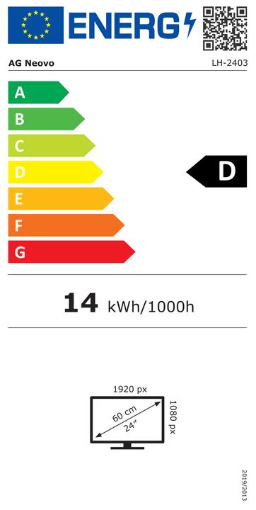 Energy Label AG neovo TECHNOLOGY LH-2403 24IN 1080P ERGONOMIC LCD DESKTOP MONI NMS (1920 x 1080 pixels, 23.80")