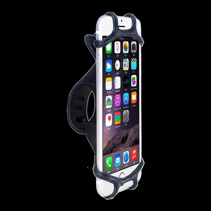 Actual product image 2GO Universal smartphone holder "BIKE" on the bicycle handlebars
