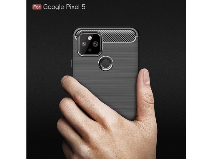 Produktbild Screenguard Google Pixel 5 Hülle Carbon Brushed Soft TPU (Google Pixel 5)