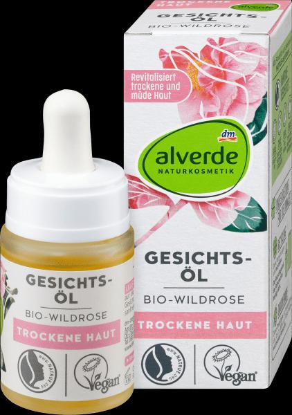 dm alverde Olio viso biologico alla rosa selvatica (15 ml, Olio viso)