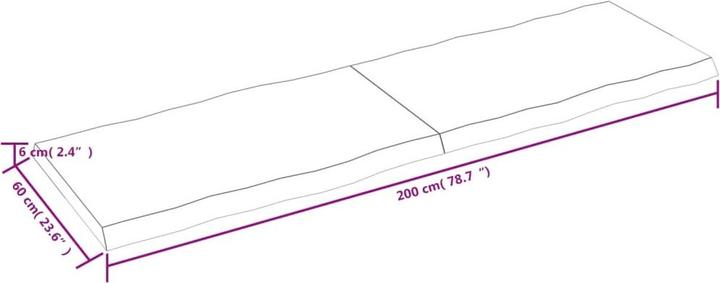 Produktbild VidaXL Aneta (200 x 6 x 60 cm)