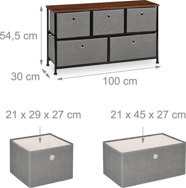 Image du produit Relaxdays Commode (100 x 30 x 54.5 cm)