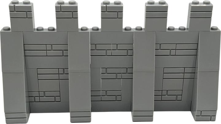 Image du produit LEGO MOC Mur médiéval Chevalier Château - gris - 68 pièces - nouveau (LEGO Accessoires)