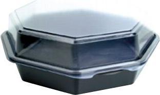 Immagine prodotto Duni Plastbakke Octaview m/haengslet låg 8-kantet 230x230x80mm 1300ml 180stk/kar - (180 pezzi)