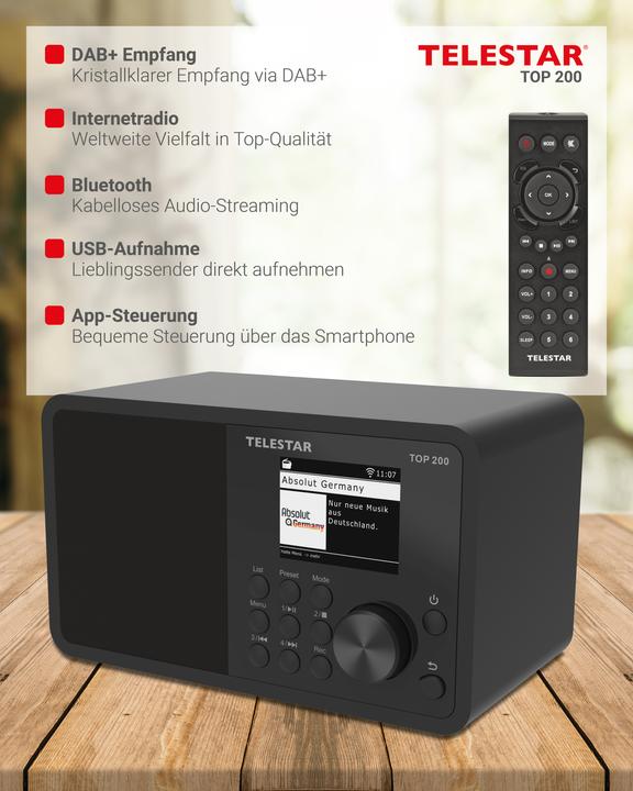 Produktbild Telestar Top 200 (Internetradio, DAB+, FM, WLAN, Bluetooth)