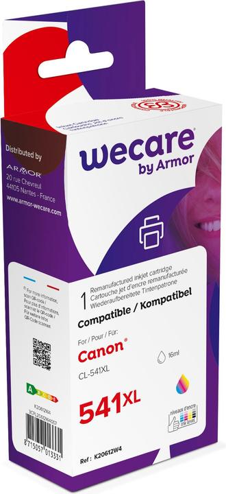 Wecare Tinte XL rebuilt color CL-541XLC zu Canon PIXMA MG2150 16ml (M, C, Y, BK)