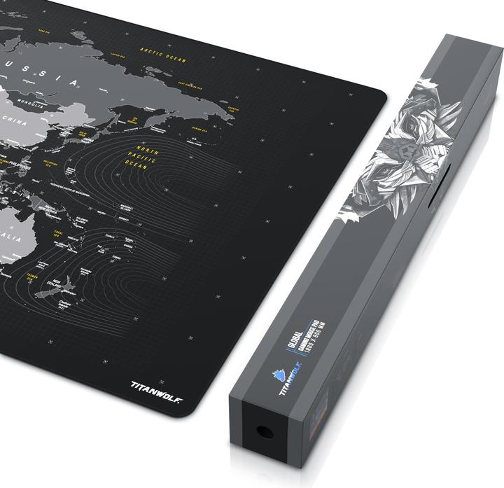 Actual product image Titanwolf Gaming mouse pad, XXXL speed gaming mouse mat, mouse pad extra large area of 1800 x 800mm, world map (XXL)