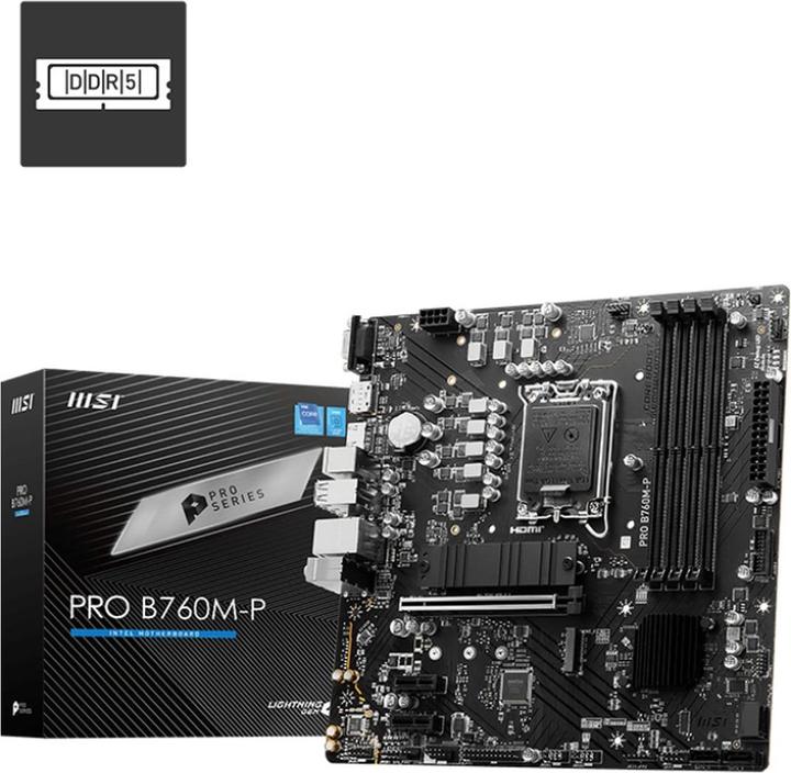 Image du produit MSI PRO B760M-P (LGA 1700, Intel B760, mATX)