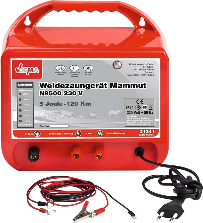Produktbild Dema Weidezaungerät Elektrozaungerät 230V Mammut N9500